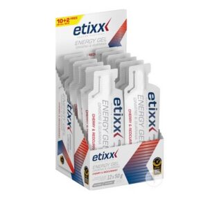 ETIXX GINSENG & GUARANA ENERGY GEL RED CURRENT / CHERRY 12 stuks