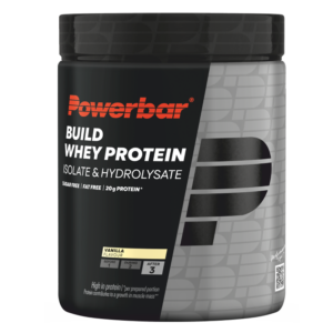 Black-Line-Build-Whey-Protein-Vanilla-Sportvoedingswinkel POWERBAR BUILD WHEY PROTEIN ISOLATE EN HYDROISOLATE POEDER COOKIES & CREAM 550G