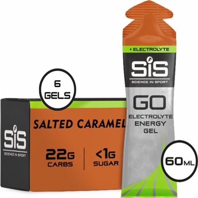 SIS GO ENERGY+ ELECTROLYTE GEL SALTED CARAMEL 6 PACK